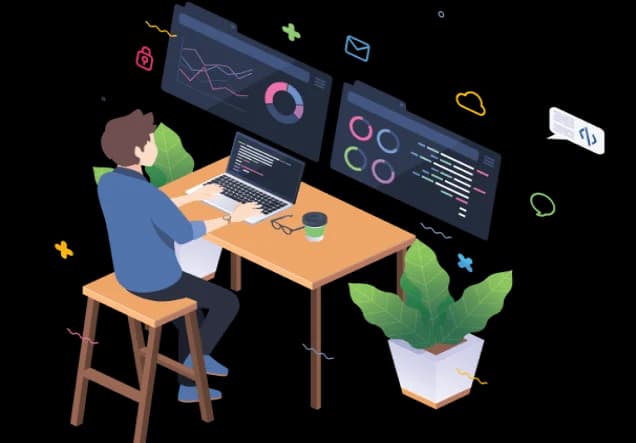 Web development illustration