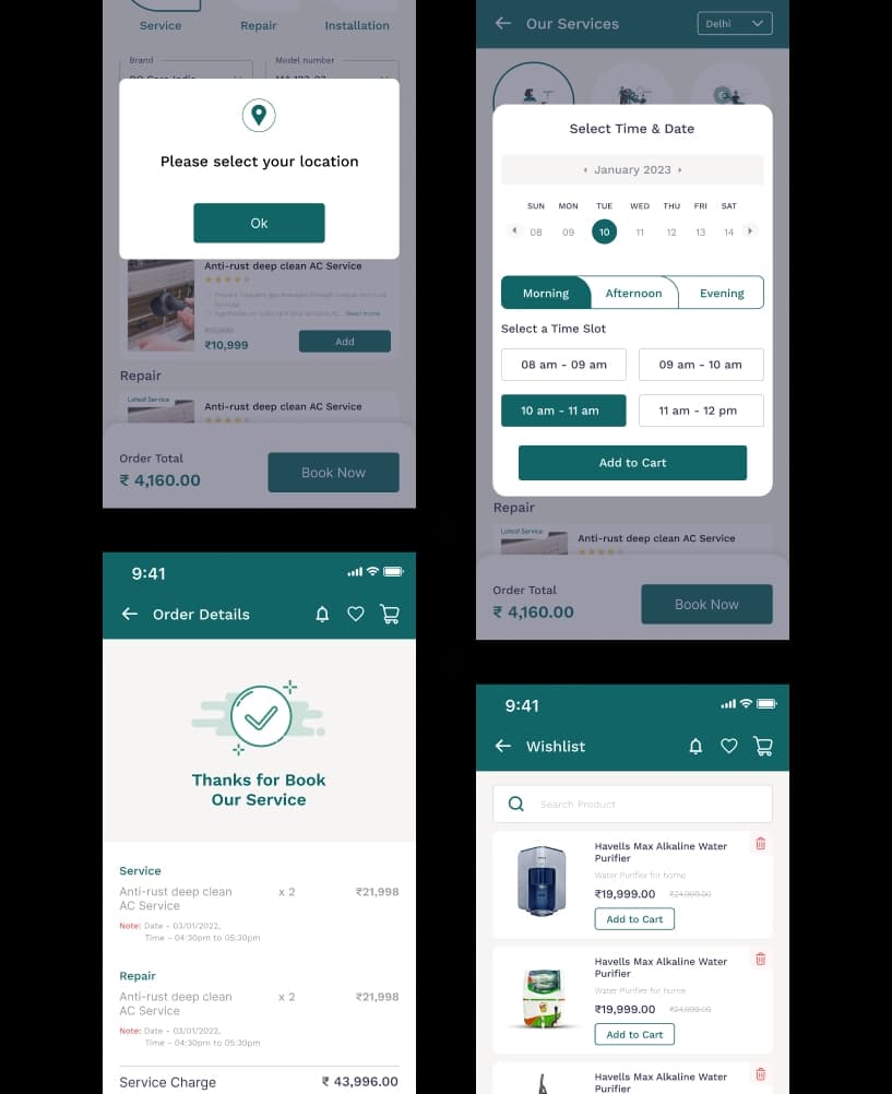App UI showing challenges