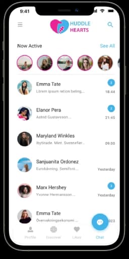 Huddle App Interface