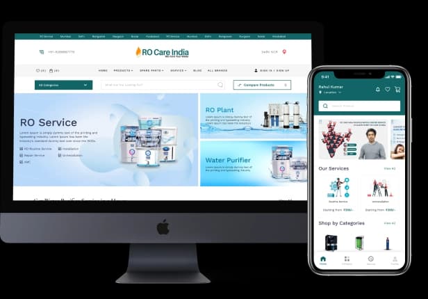 RO Care India Website Desktop