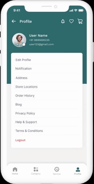 Client phone screen 7