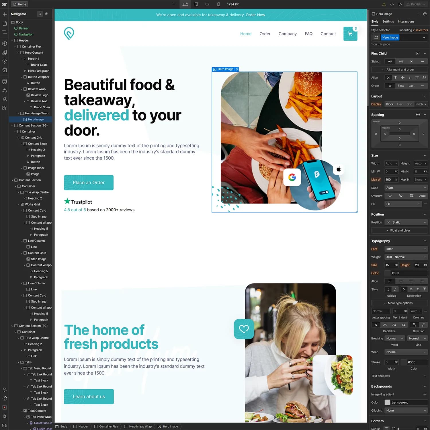 Website Editor Screenshot