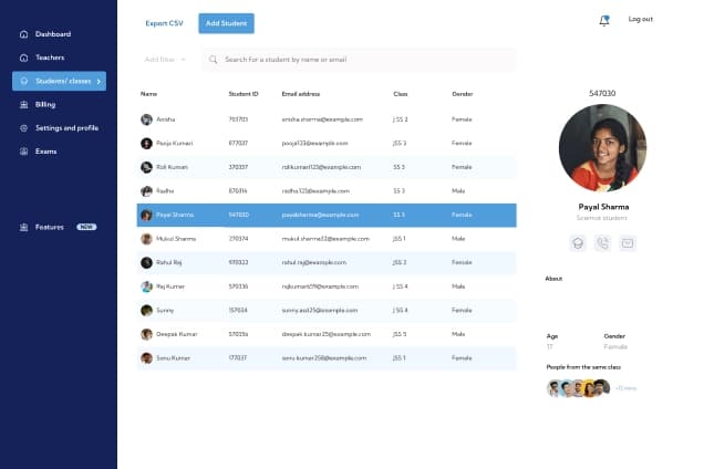 Student Management UI