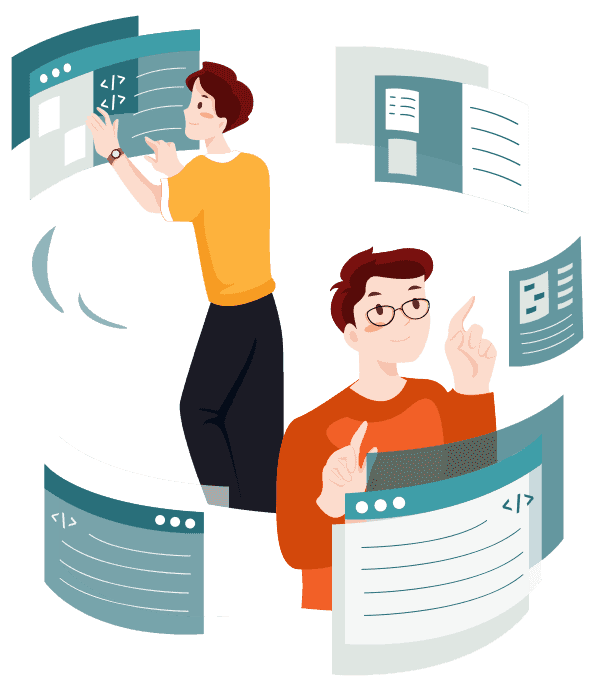 Business needs website or web app illustration