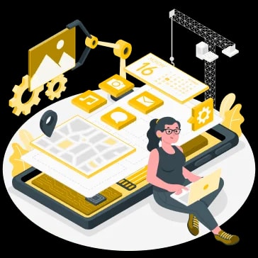 Fintech application development services showing modern financial dashboard, secure payment processing, and user-friendly mobile banking interface